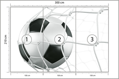 Fototapeta 3D Piłka W Siatce 300 × 210 cm – podgląd kadru