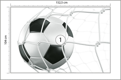 Fototapeta 3D Piłka W Siatce 152,5 × 104 cm – podgląd kadru