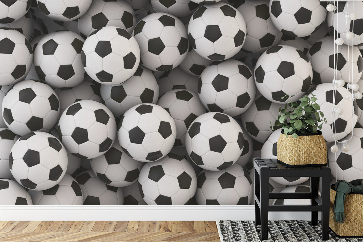 Fototapeta Sportowa Piłki Nożne – aranżacja wnętrza