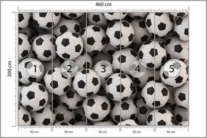 Fototapeta Sportowa Piłki Nożne 460 × 300 cm – podgląd kadru