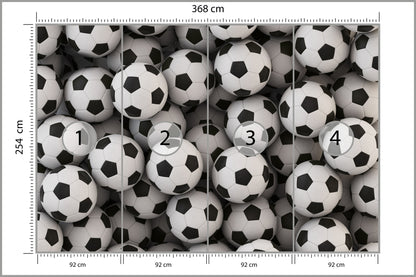Fototapeta Sportowa Piłki Nożne 368 × 254 cm – podgląd kadru