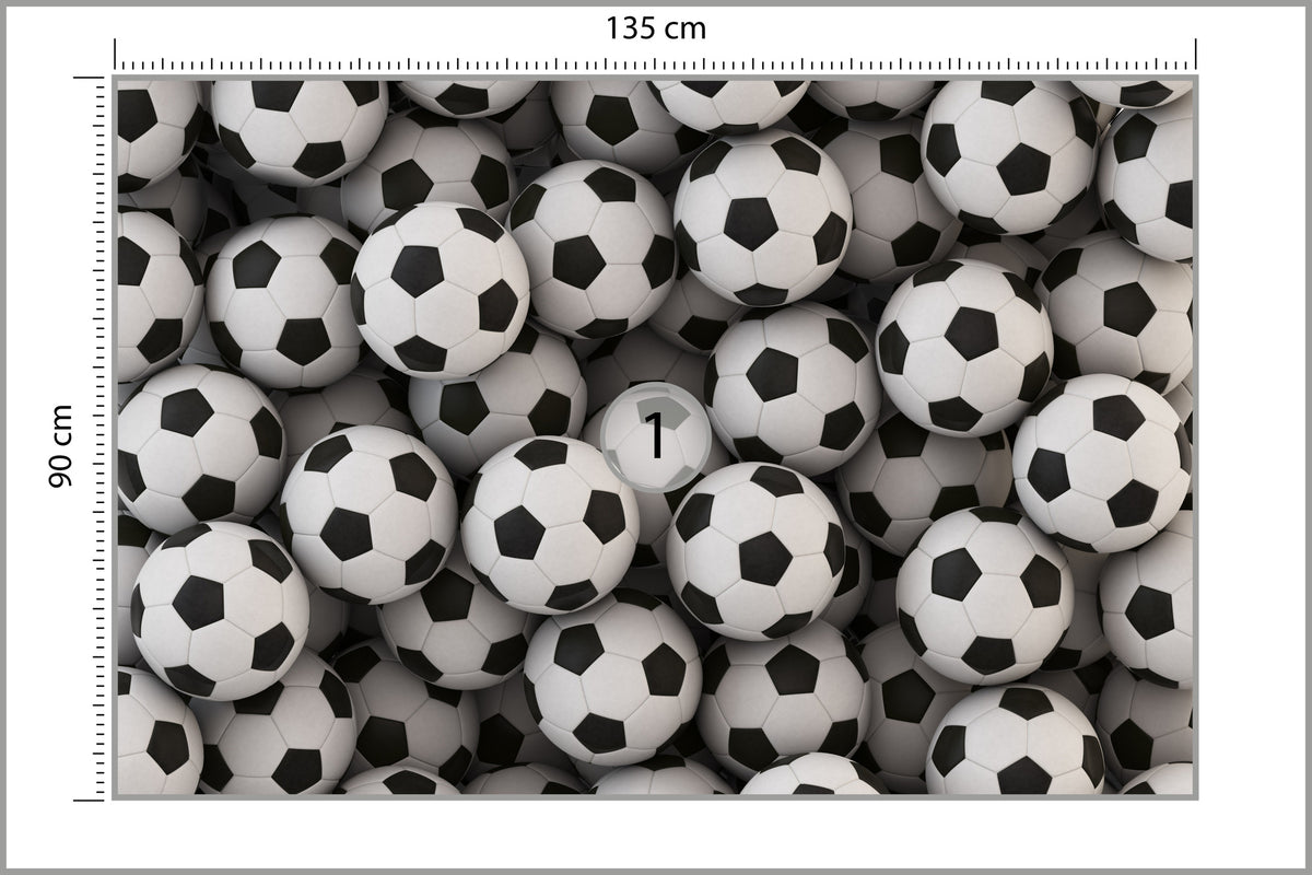Fototapeta Sportowa Piłki Nożne 135 × 90 cm – podgląd kadru