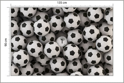 Fototapeta Sportowa Piłki Nożne 135 × 90 cm – podgląd kadru
