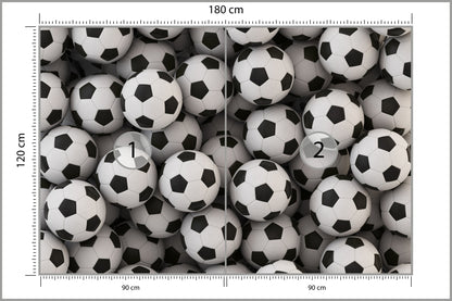 Fototapeta Sportowa Piłki Nożne 180 × 120 cm – podgląd kadru