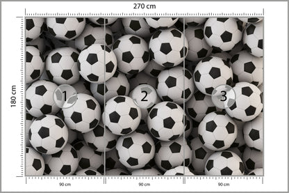 Fototapeta Sportowa Piłki Nożne 270 × 180 cm – podgląd kadru