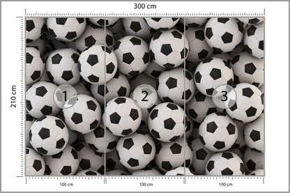 Fototapeta Sportowa Piłki Nożne 300 × 210 cm – podgląd kadru