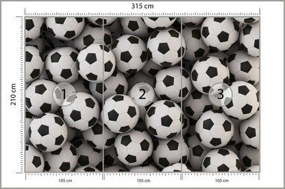 Fototapeta Sportowa Piłki Nożne 315 × 210 cm – podgląd kadru