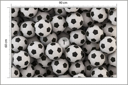 Fototapeta Sportowa Piłki Nożne 90 × 60 cm – podgląd kadru