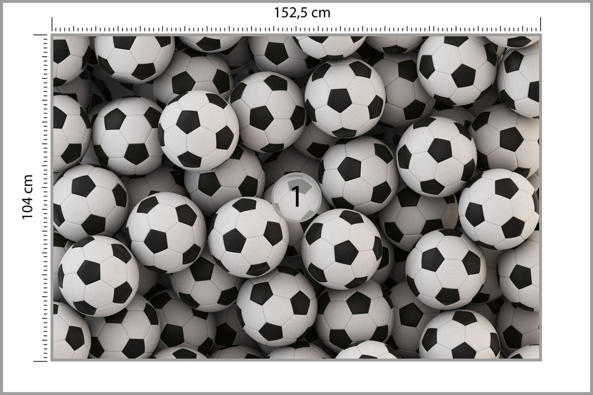 Fototapeta Sportowa Piłki Nożne 152,5 × 104 cm – podgląd kadru