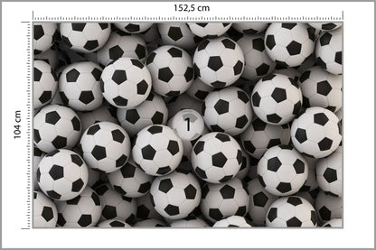 Fototapeta Sportowa Piłki Nożne 152,5 × 104 cm – podgląd kadru