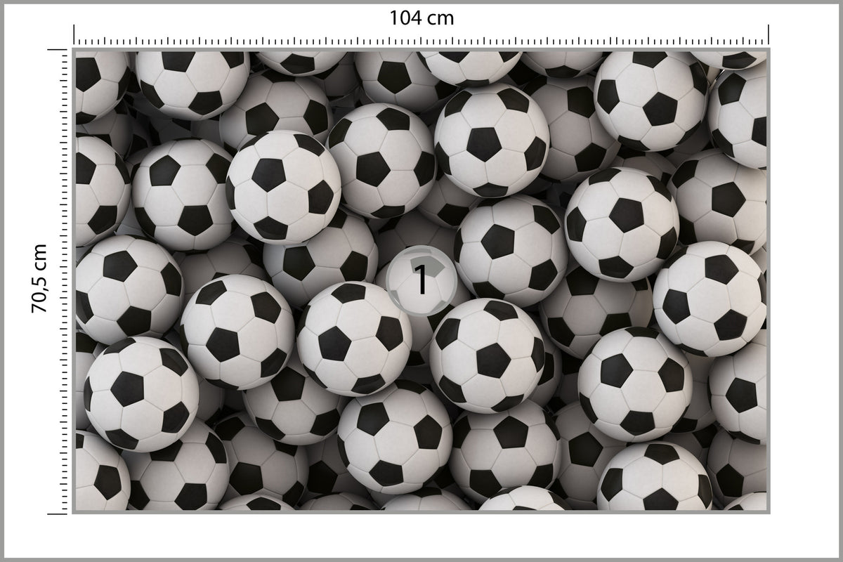 Fototapeta Sportowa Piłki Nożne 104 × 70,5 cm – podgląd kadru