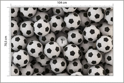 Fototapeta Sportowa Piłki Nożne 104 × 70,5 cm – podgląd kadru