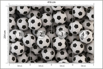 Fototapeta Sportowa Piłki Nożne 416 × 254 cm – podgląd kadru