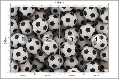 Fototapeta Sportowa Piłki Nożne 416 × 290 cm – podgląd kadru