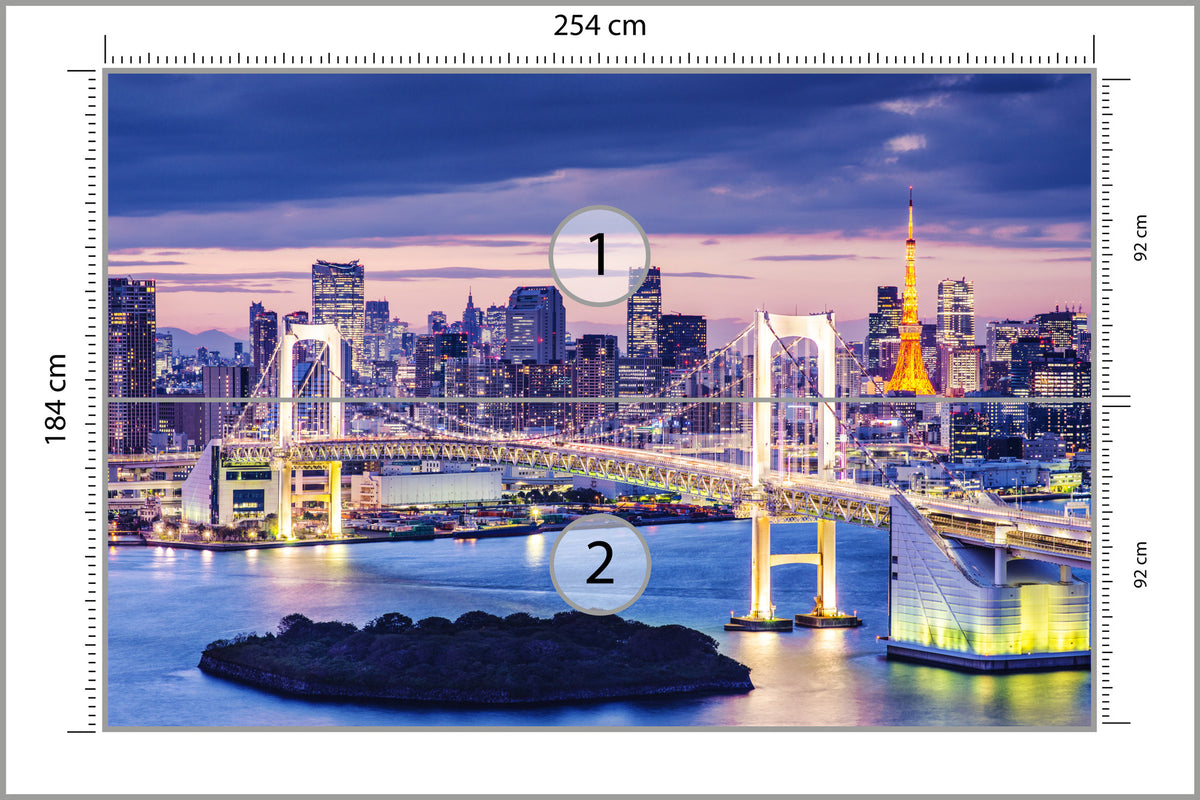 Fototapeta Tęczowy Most W Tokio 254 × 184 cm – podgląd kadru