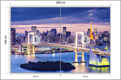 Fototapeta Tęczowy Most W Tokio 208 × 146 cm – podgląd kadru