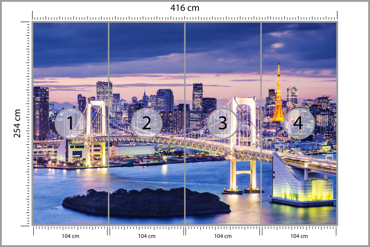 Fototapeta Tęczowy Most W Tokio 416 × 254 cm – podgląd kadru