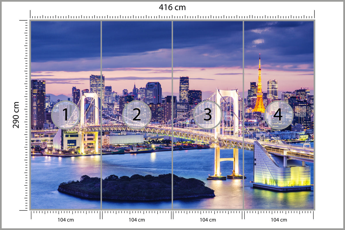 Fototapeta Tęczowy Most W Tokio 416 × 290 cm – podgląd kadru