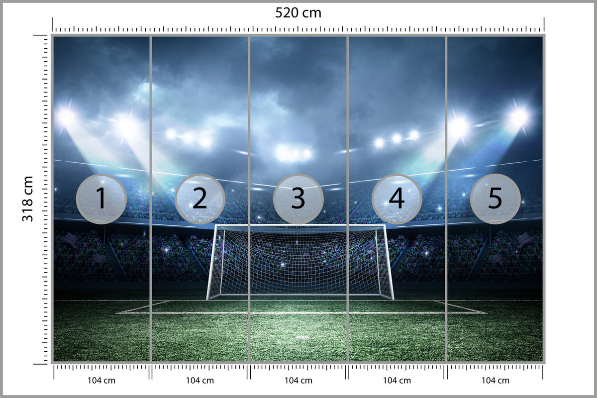 Fototapeta Stadion Piłkarski Boisko 520 × 318 cm – podgląd kadru
