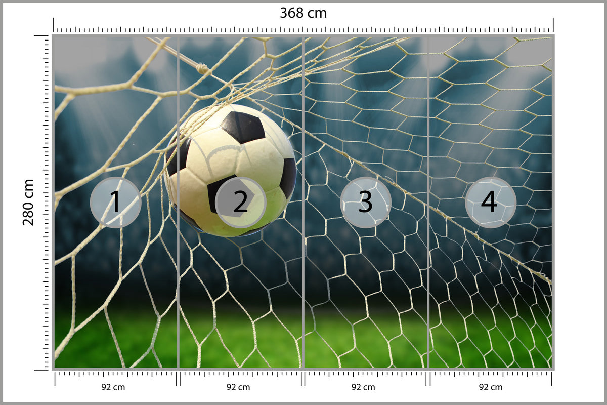 Fototapeta Piłka Nożna, Boisko 368 × 280 cm – podgląd kadru