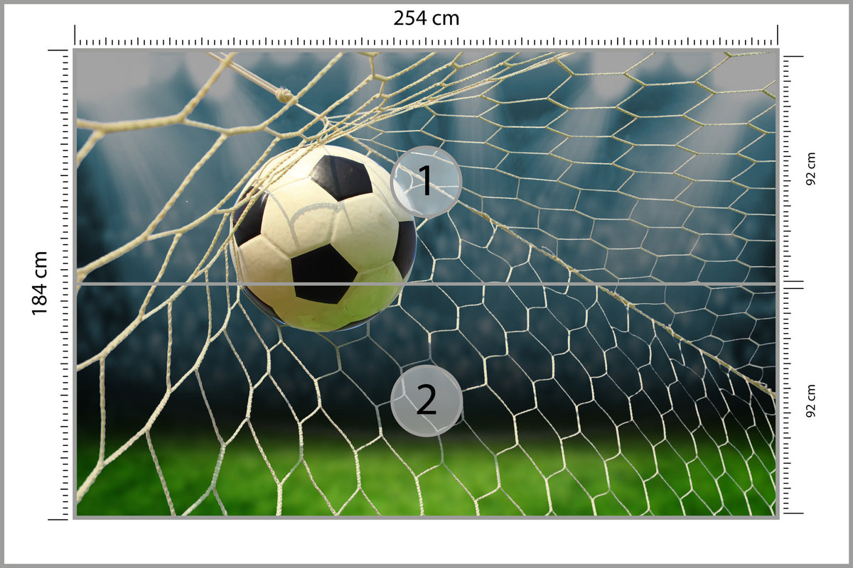 Fototapeta Piłka Nożna, Boisko 254 × 184 cm – podgląd kadru