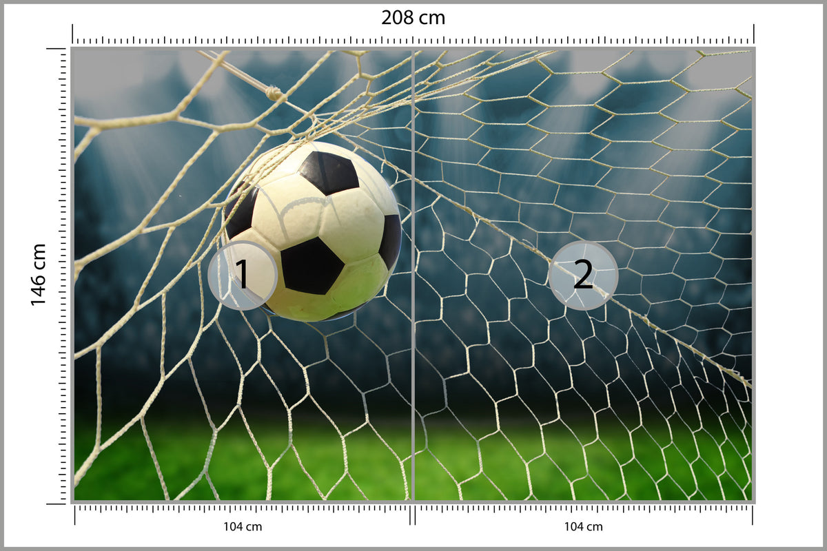 Fototapeta Piłka Nożna, Boisko 208 × 146 cm – podgląd kadru