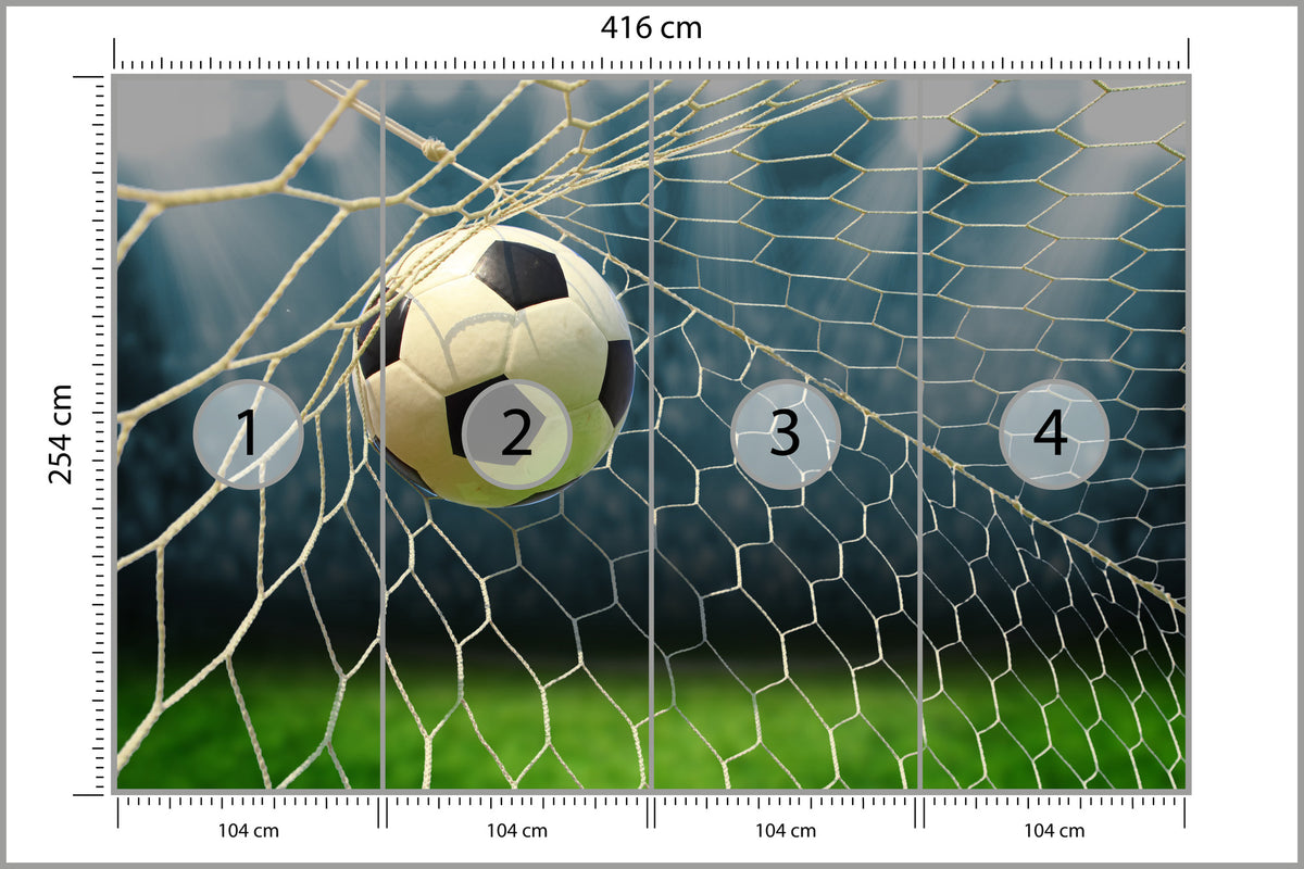 Fototapeta Piłka Nożna, Boisko 416 × 254 cm – podgląd kadru