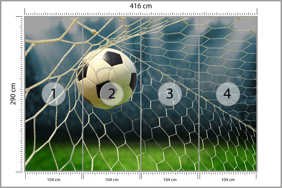 Fototapeta Piłka Nożna, Boisko 416 × 290 cm – podgląd kadru