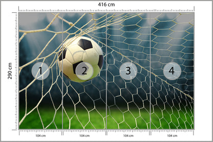 Fototapeta Piłka Nożna, Boisko 416 × 290 cm – podgląd kadru