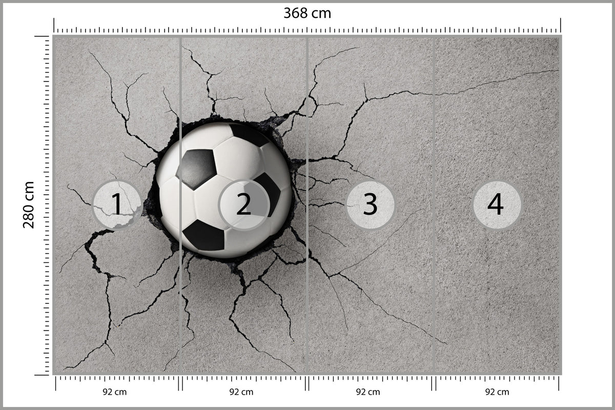 Fototapeta Pokój Młodzieżowy, Piłka 368 × 280 cm – podgląd kadru