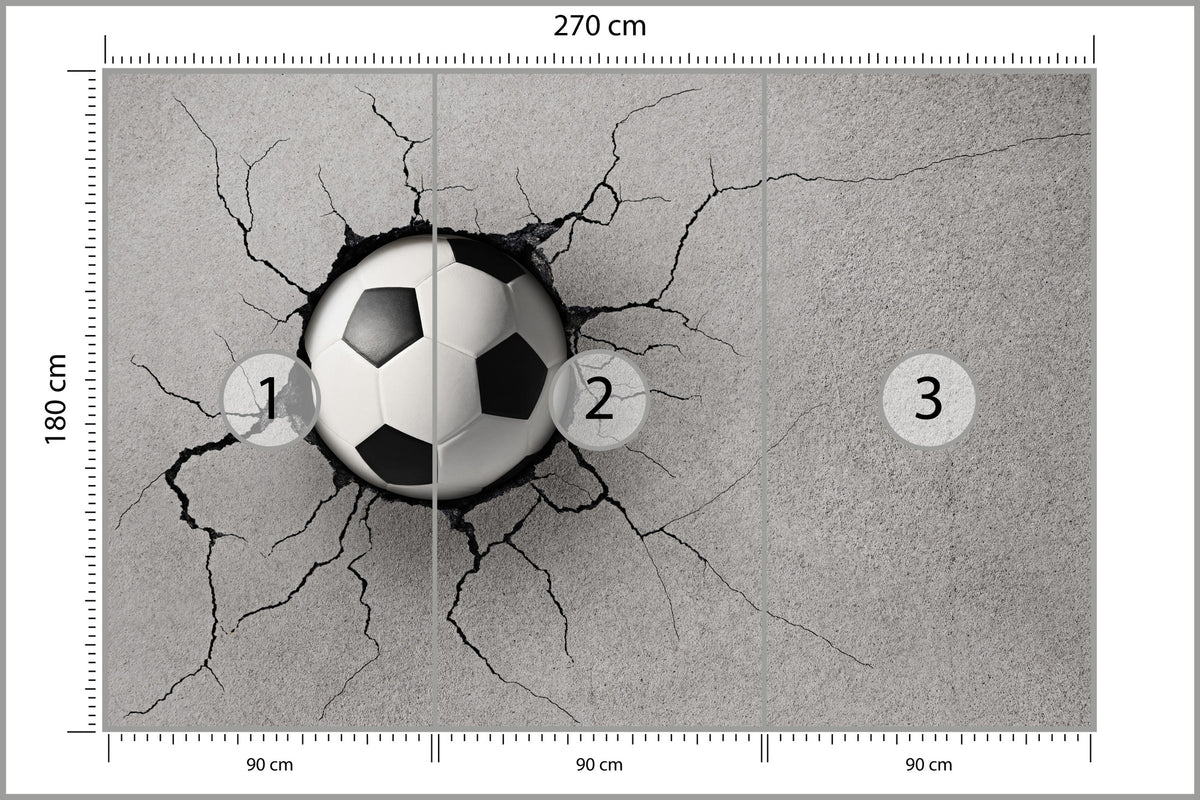 Fototapeta Pokój Młodzieżowy, Piłka 270 × 180 cm – podgląd kadru