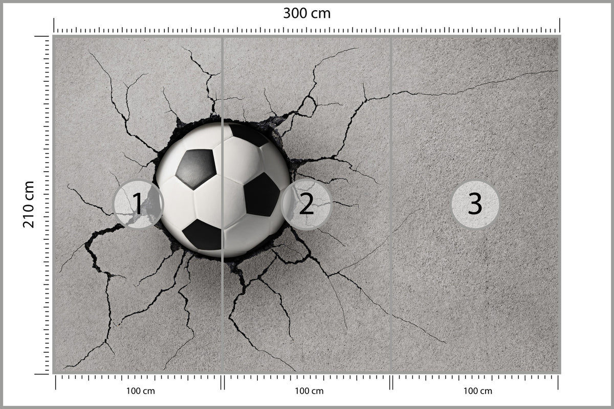 Fototapeta Pokój Młodzieżowy, Piłka 300 × 210 cm – podgląd kadru