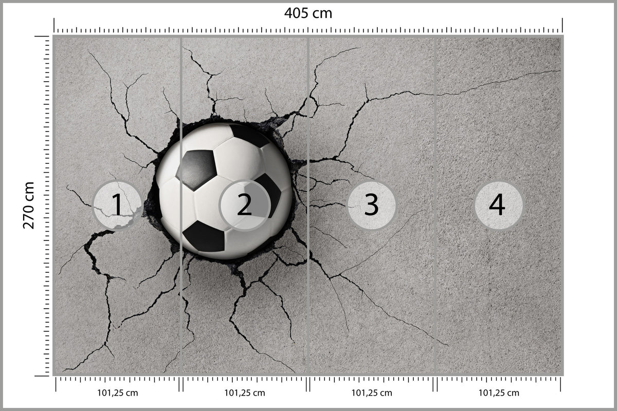 Fototapeta Pokój Młodzieżowy, Piłka 405 × 270 cm – podgląd kadru