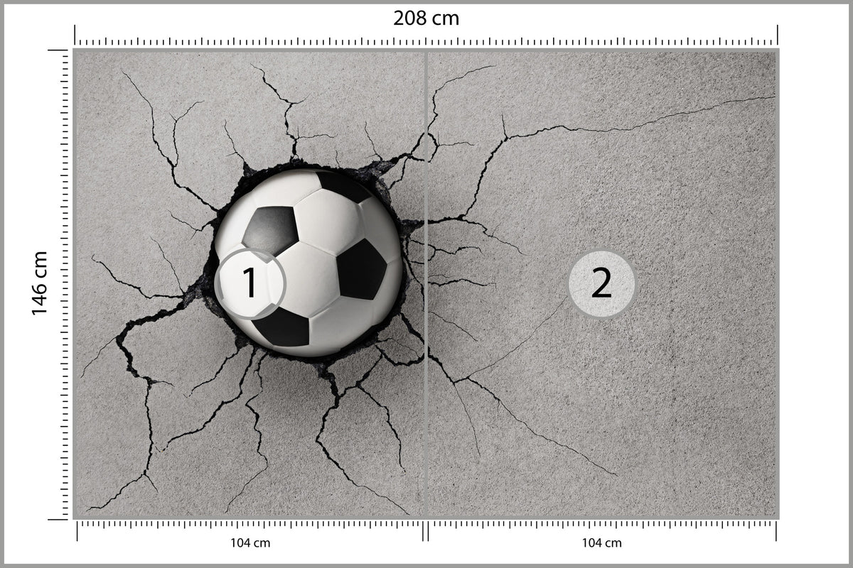 Fototapeta Pokój Młodzieżowy, Piłka 208 × 146 cm – podgląd kadru