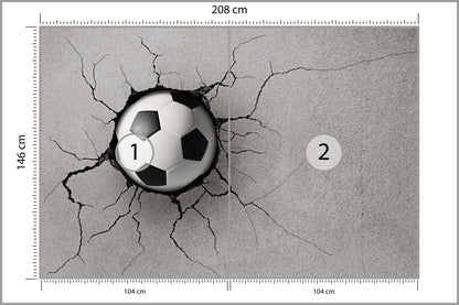 Fototapeta Pokój Młodzieżowy, Piłka 208 × 146 cm – podgląd kadru