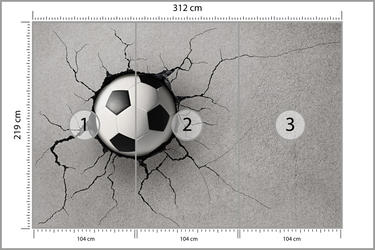 Fototapeta Pokój Młodzieżowy, Piłka 312 × 219 cm – podgląd kadru
