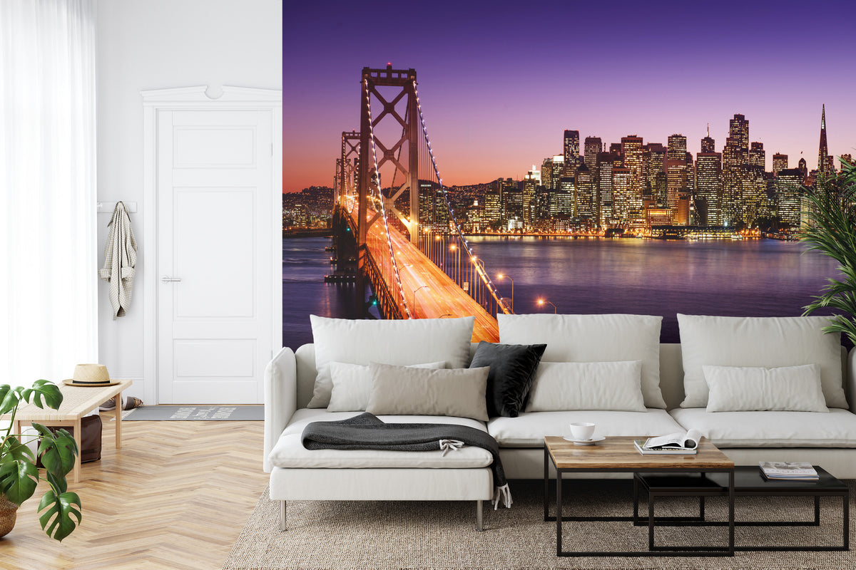 Fototapeta Most Nocą W San Francisco – aranżacja wnętrza