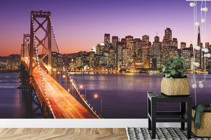 Fototapeta Most Nocą W San Francisco – aranżacja wnętrza