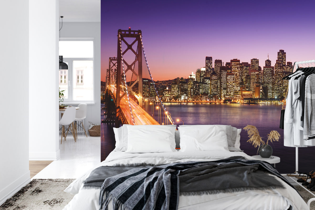 Fototapeta Most Nocą W San Francisco – aranżacja wnętrza