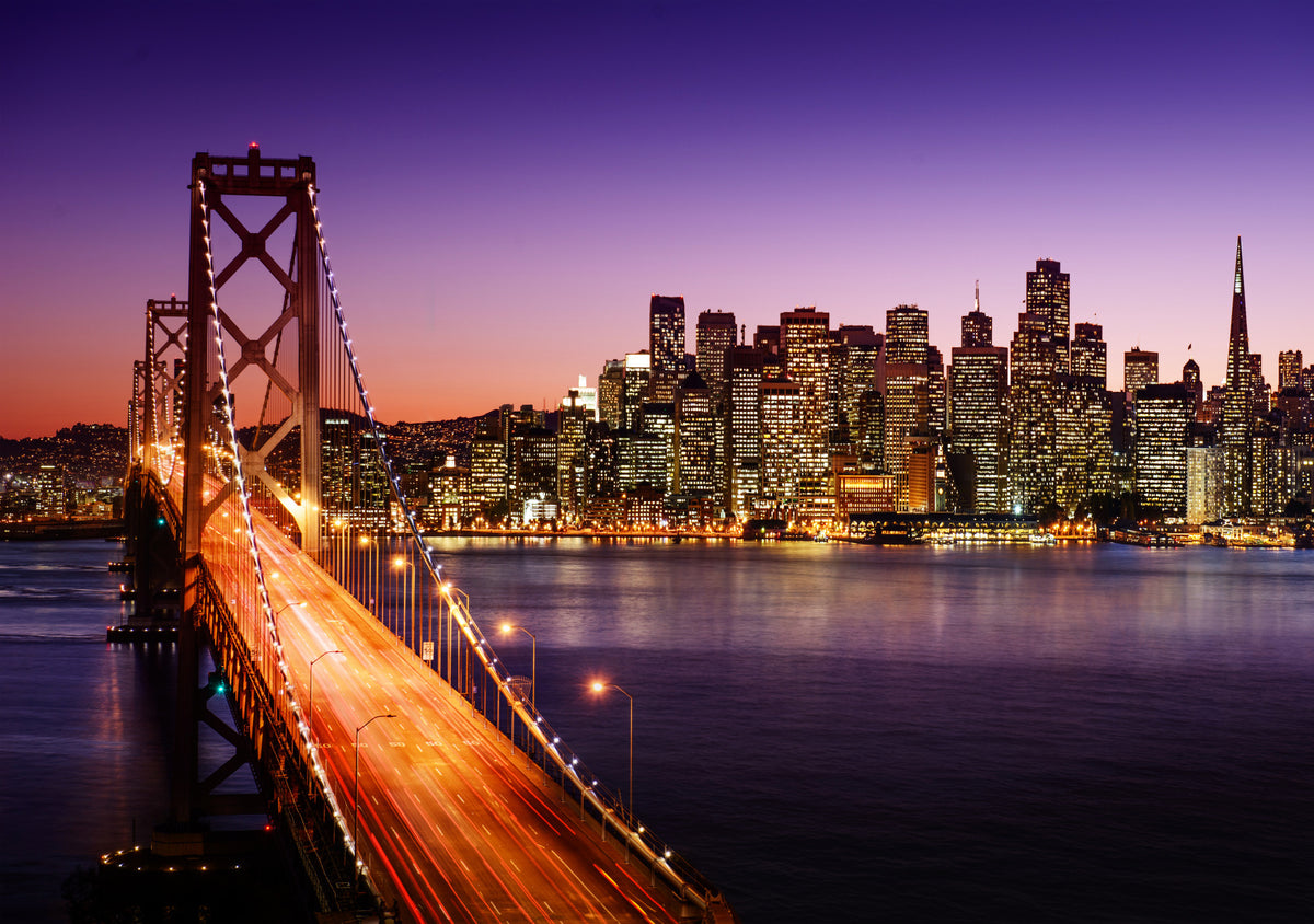 Fototapeta Most Nocą W San Francisco – wzór