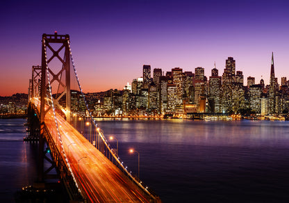 Fototapeta Most Nocą W San Francisco – wzór