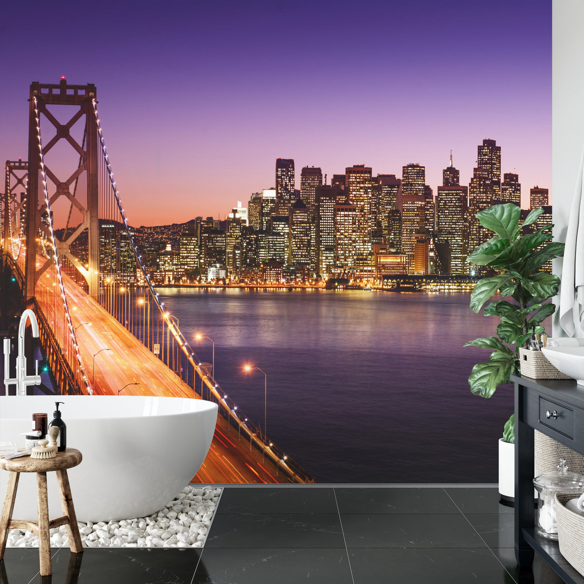 Fototapeta Most Nocą W San Francisco – aranżacja wnętrza