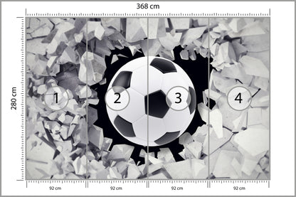 Fototapeta Piłka Nożna, Pokój Młodzieżowy 368 × 280 cm – podgląd kadru