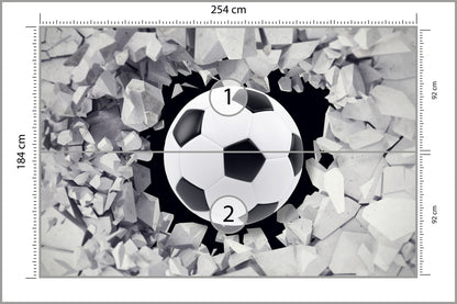 Fototapeta Piłka Nożna, Pokój Młodzieżowy 254 × 184 cm – podgląd kadru