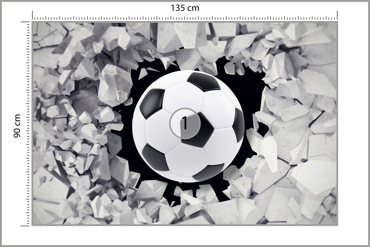 Fototapeta Piłka Nożna, Pokój Młodzieżowy 135 × 90 cm – podgląd kadru
