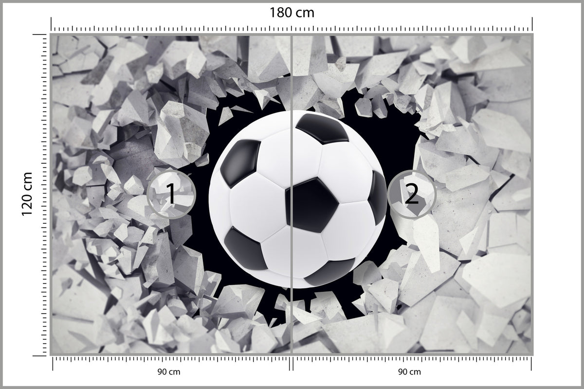Fototapeta Piłka Nożna, Pokój Młodzieżowy 180 × 120 cm – podgląd kadru