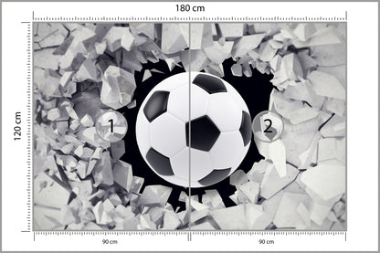 Fototapeta Piłka Nożna, Pokój Młodzieżowy 180 × 120 cm – podgląd kadru