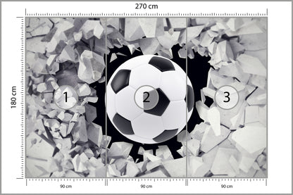 Fototapeta Piłka Nożna, Pokój Młodzieżowy 270 × 180 cm – podgląd kadru