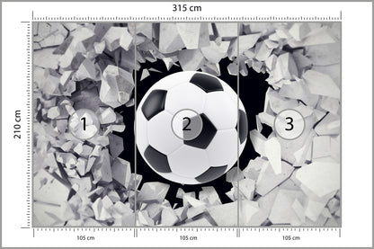 Fototapeta Piłka Nożna, Pokój Młodzieżowy 315 × 210 cm – podgląd kadru