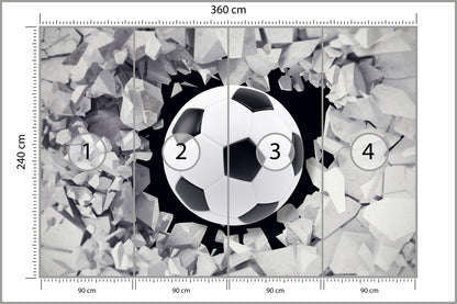 Fototapeta Piłka Nożna, Pokój Młodzieżowy 360 × 240 cm – podgląd kadru